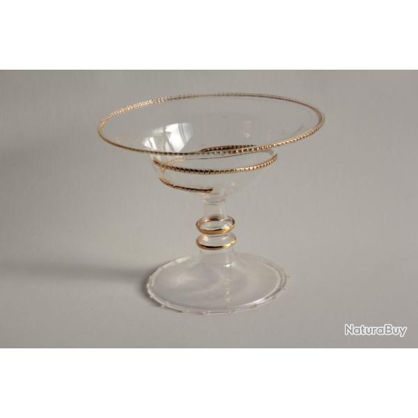 Coupe verre souffl� dor� Murano
