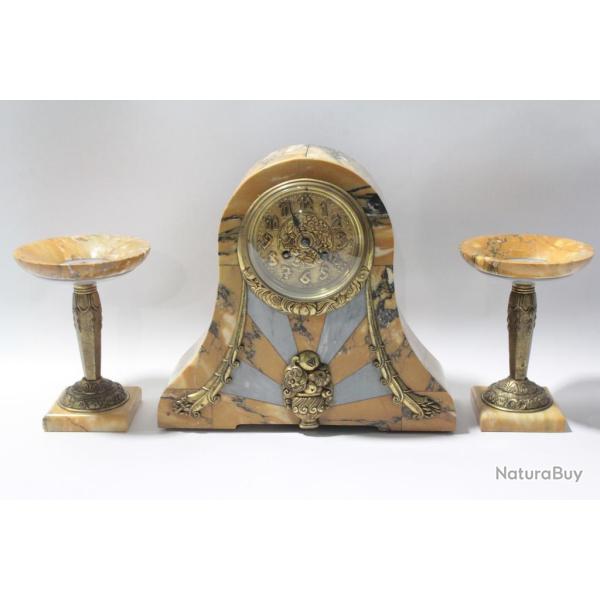 Garniture de chemin�e marbre Art D�co