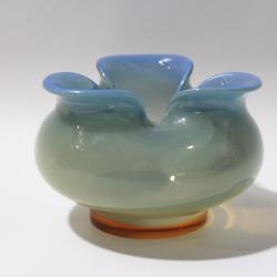 Coupelle verre opalescent ambre bleu