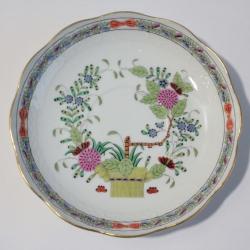 HEREND Sous-tasse 16,5 cm porcelaine Panier indien