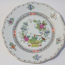HEREND Assiette &agrave; dessert 20,5 cm porcelaine Panier indien