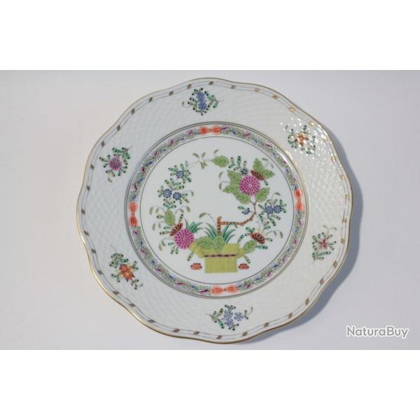 HEREND Assiette � dessert 20,5 cm porcelaine Panier indien