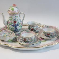 HEREND Service &agrave; caf&eacute; T&ecirc;te &agrave; t&ecirc;te porcelaine