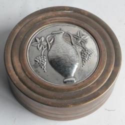 ILIAS LALAOUNIS Boite d&eacute;cor antique Amphore Vigne argent Gr&egrave;ce