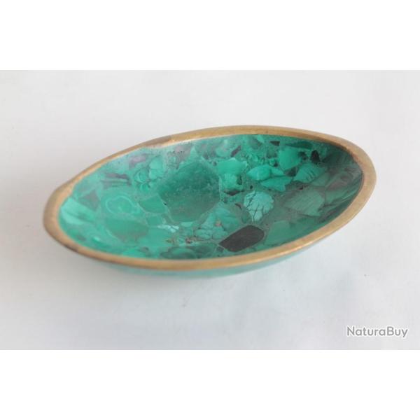Vide poche coupelle malachite