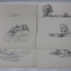 Dessins originaux La C&ocirc;te Suisse XIXe si&egrave;cle