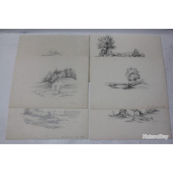 Dessins originaux La C�te Suisse XIXe si�cle