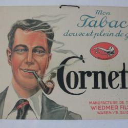 Ancienne Publicit&eacute; tabac Cornetto Wiedmer Fils Suisse