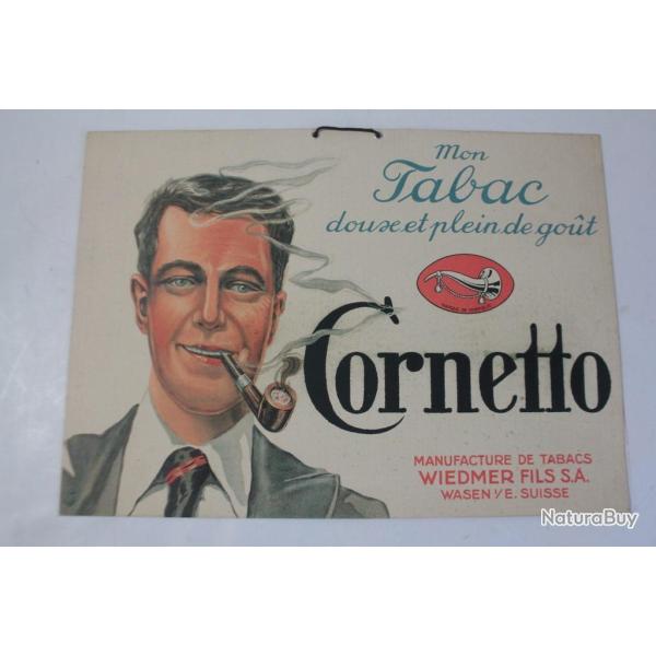 Ancienne Publicit� tabac Cornetto Wiedmer Fils Suisse