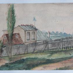 Aquarelle originale Maison