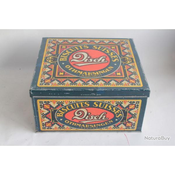 Bo�te t�le lithographi�e bonbons Biscuits Suisses Disch