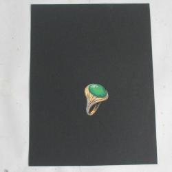 Ancien dessin original Bague bijoux