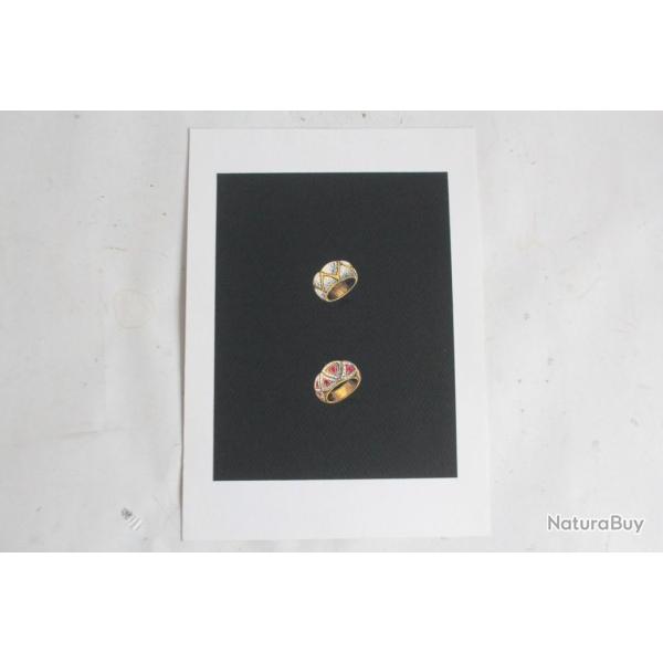Ancien dessin original Bagues bijoux
