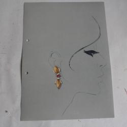 Photo dessin original Boucles d'oreilles bijoux