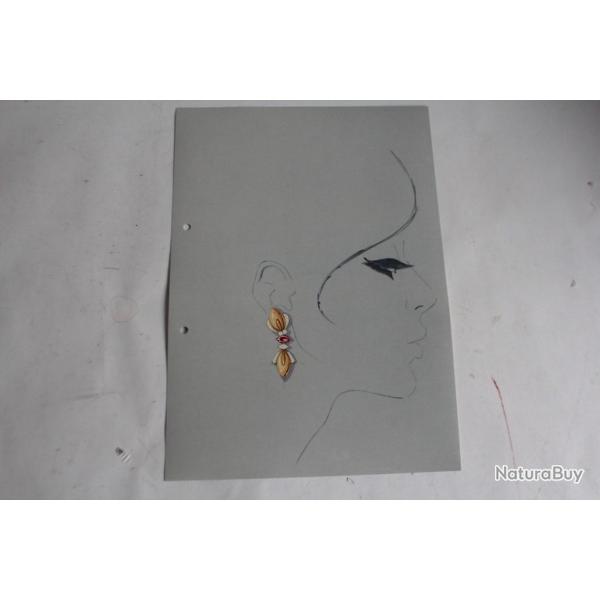 Photo dessin original Boucles d'oreilles bijoux