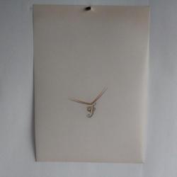 Ancien dessin original bijoux pendentif Lettre F