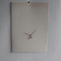 Ancien dessin original bijoux pendentif Lettre M