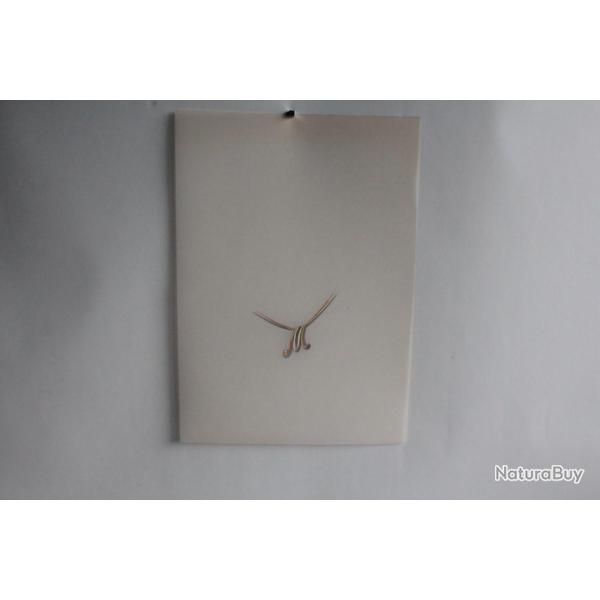 Ancien dessin original bijoux pendentif Lettre M