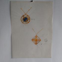 Ancien dessin original bijoux