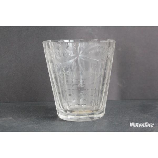 Gobelet de mariage cristal taill� XIXe si�cle