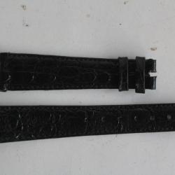 Bracelet montre Universal Gen&egrave;ve croco noir 18 mm