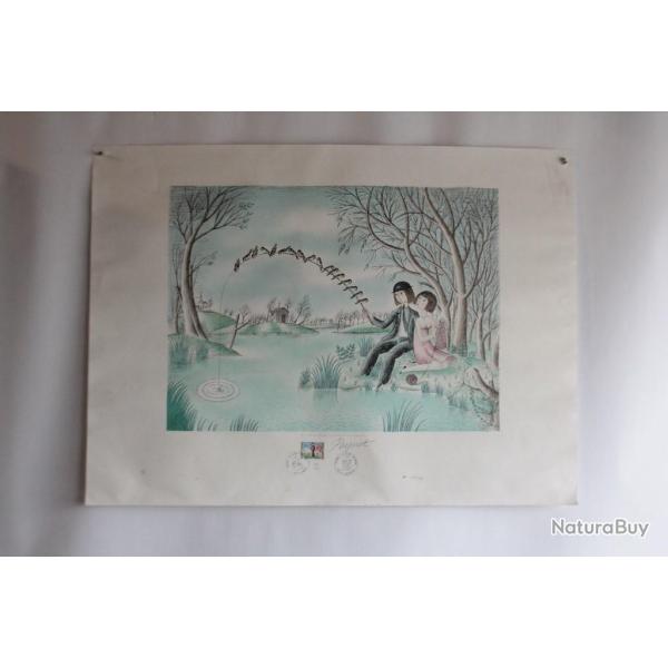 Estampe Raymond PEYNET Les p�cheurs amoureux