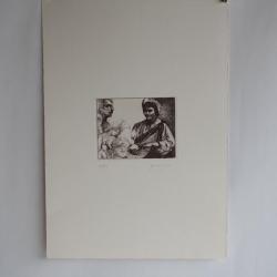 Gravure Eau forte originale Giovanni Gromo La buona ventura