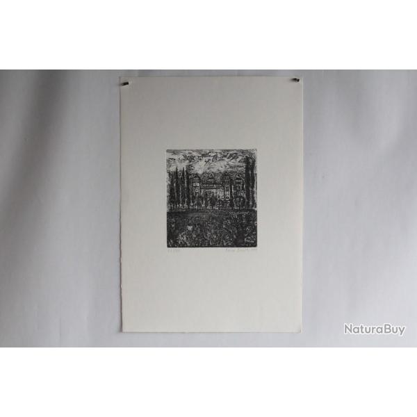 Gravure Eau forte originale Renzo Bussotti