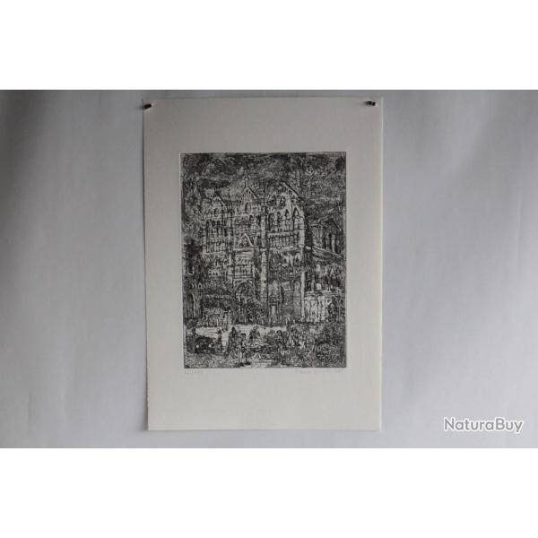 Gravure Eau forte originale Renzo Bussotti