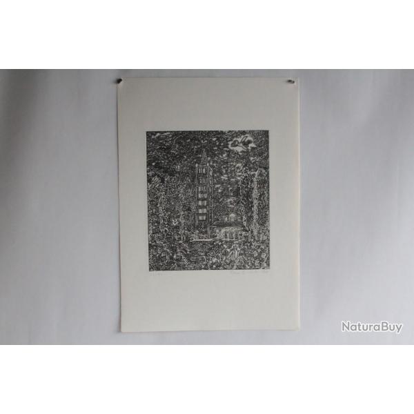 Gravure Eau forte originale Renzo Bussotti