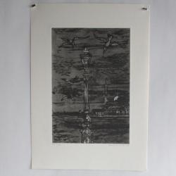 Gravure Eau forte originale Renzo Bussotti