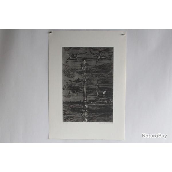 Gravure Eau forte originale Renzo Bussotti