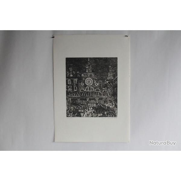 Gravure Eau forte originale Renzo Bussotti