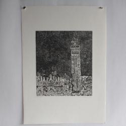 Gravure Eau forte originale Renzo Bussotti