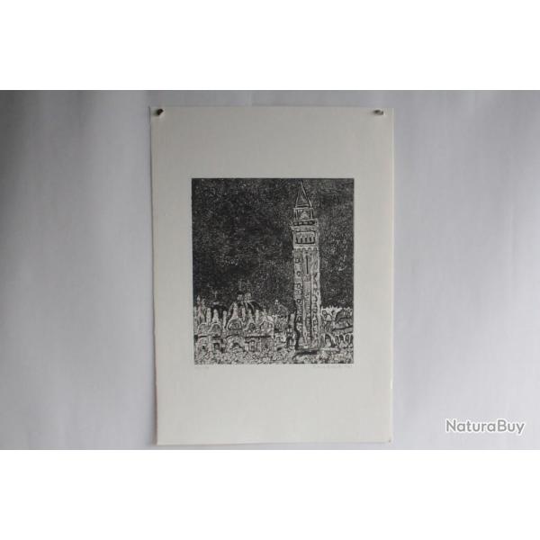 Gravure Eau forte originale Renzo Bussotti
