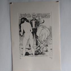 Gravure Eau forte originale Gabriele Mucchi