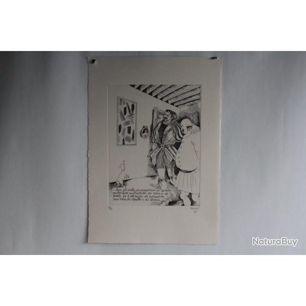 Gravure Eau forte originale Gabriele Mucchi