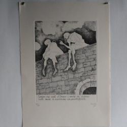 Gravure Eau forte originale Gabriele Mucchi