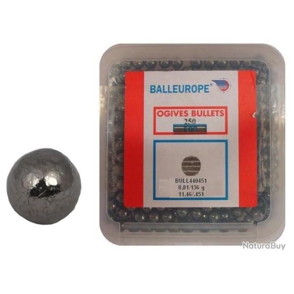 Balles poudre noire BALLEUROPE cal.44 (.451) Les 250
