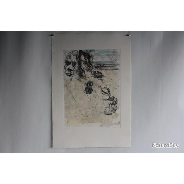 Gravure Eau forte originale Walter Piacesi