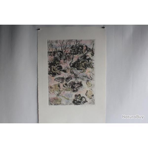 Gravure Eau forte originale Walter Piacesi