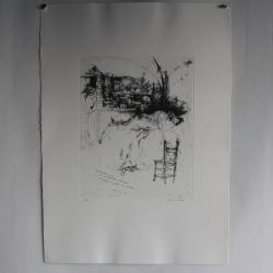 Gravure Eau forte originale Walter Piacesi