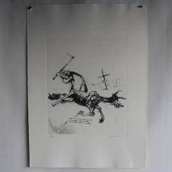 Gravure Eau forte originale Walter Piacesi