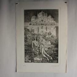 Gravure Eau forte originale Galeazzo Vigano