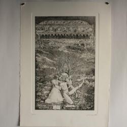 Gravure Eau forte originale Galeazzo Vigano