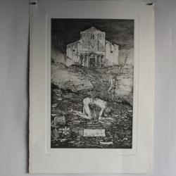 Gravure Eau forte originale Galeazzo Vigano