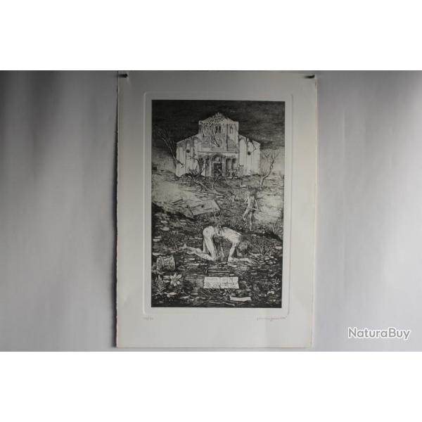 Gravure Eau forte originale Galeazzo Vigano