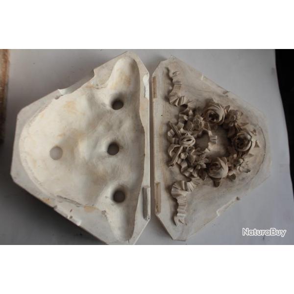 Matrice Moule pl�tre de staffeur Ornement Roses