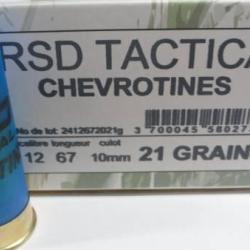 100 CARTOUCHES RSD TACTICAL CHEVROTINES 21 GRAINS Cal 12/67