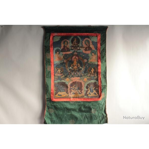Peinture � l'huile sur toile thangka tib�tain Bouddhisme
